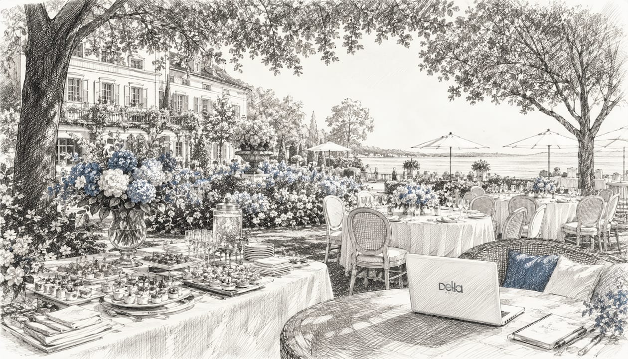 Idyllischer Hotelgarten am Bodensee – die perfekte Kulisse für Ihre Sommerhochzeit