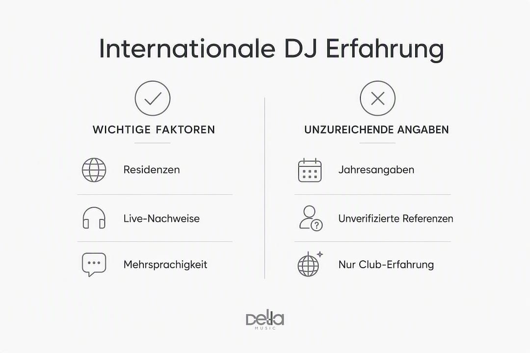 Infografik: Worauf es bei internationaler DJ-Erfahrung wirklich ankommt