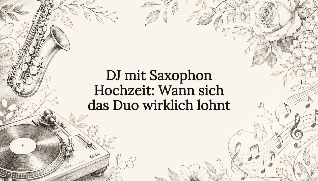 Stimmungsvolle Titelillustration für einen Artikel über ein Musikduo auf Hochzeiten