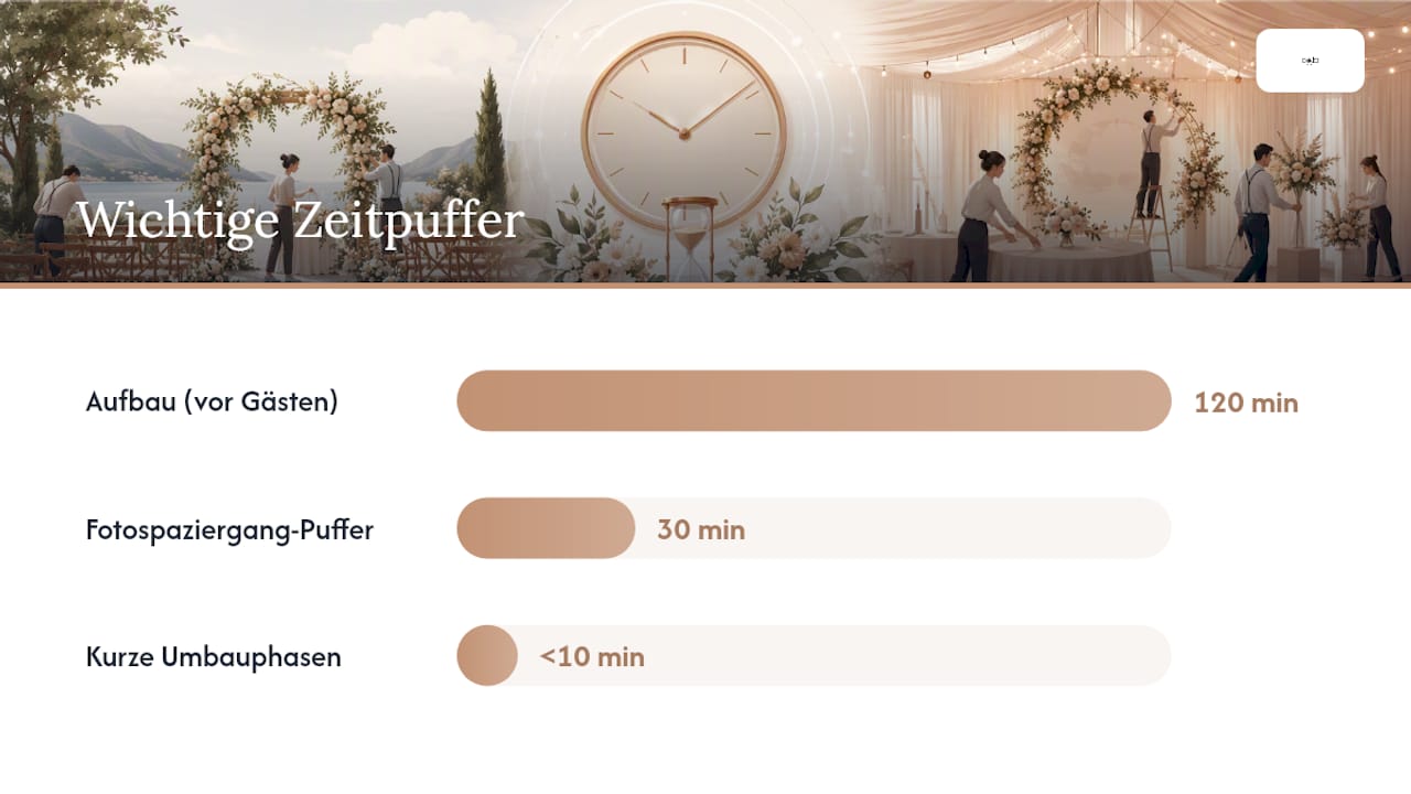 Chronologischer Ablauf einer Hochzeit