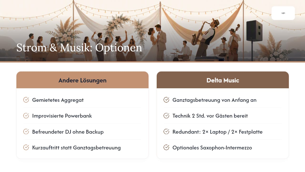 Persönliche Beratung für eure Stromversorgung und Musikplanung — overview diagram