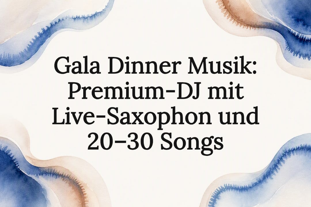 Attraktive Titelseite für Gala-Dinner-Musik