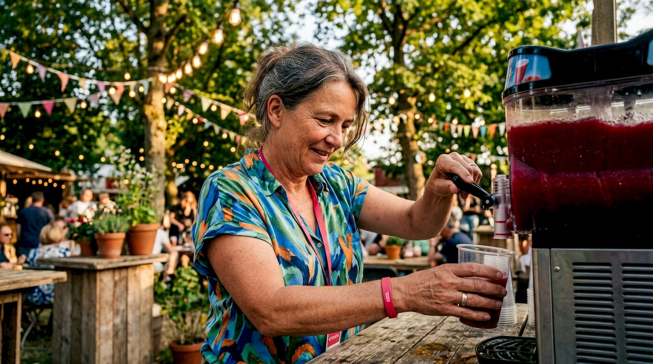 Kompakt slushmaskin för en smak