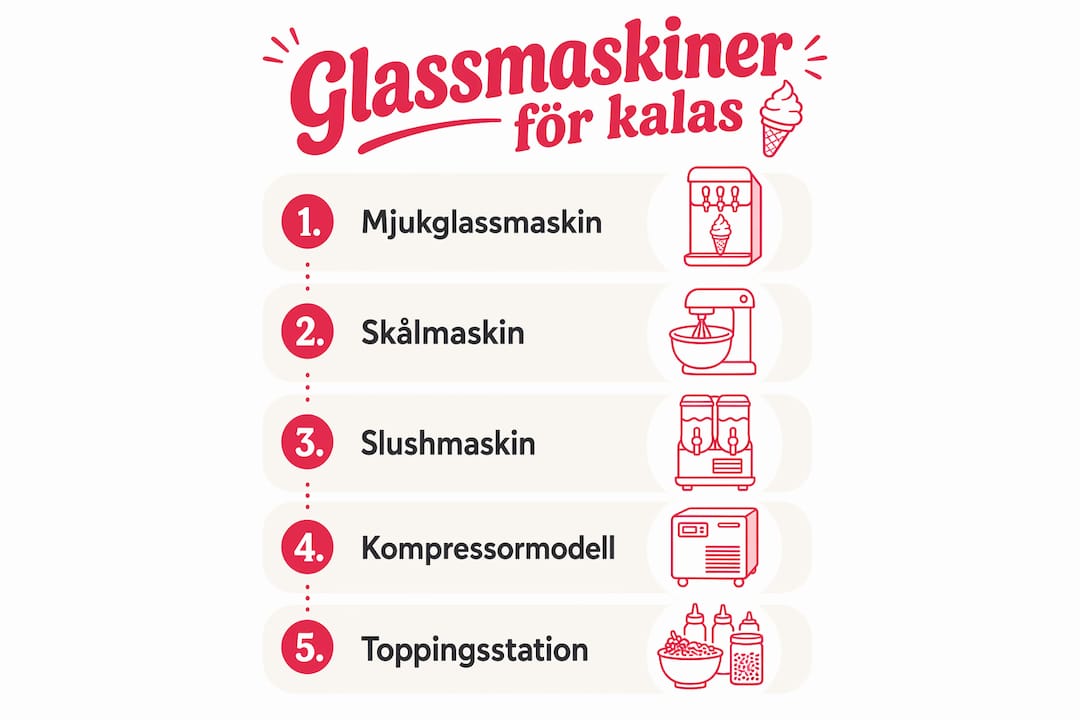 Guide: Så väljer du rätt glassmaskin till barnkalaset – olika modeller och hur de fungerar