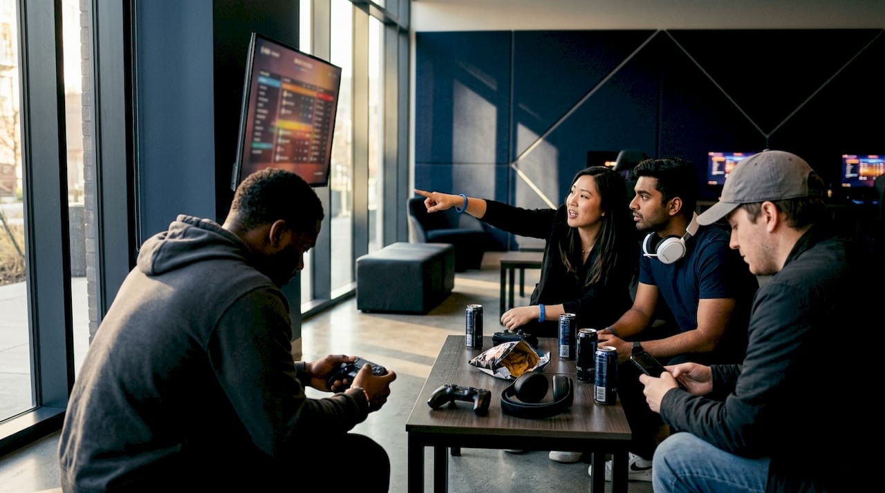Group of gamers coordinating multiplayer matchmaking