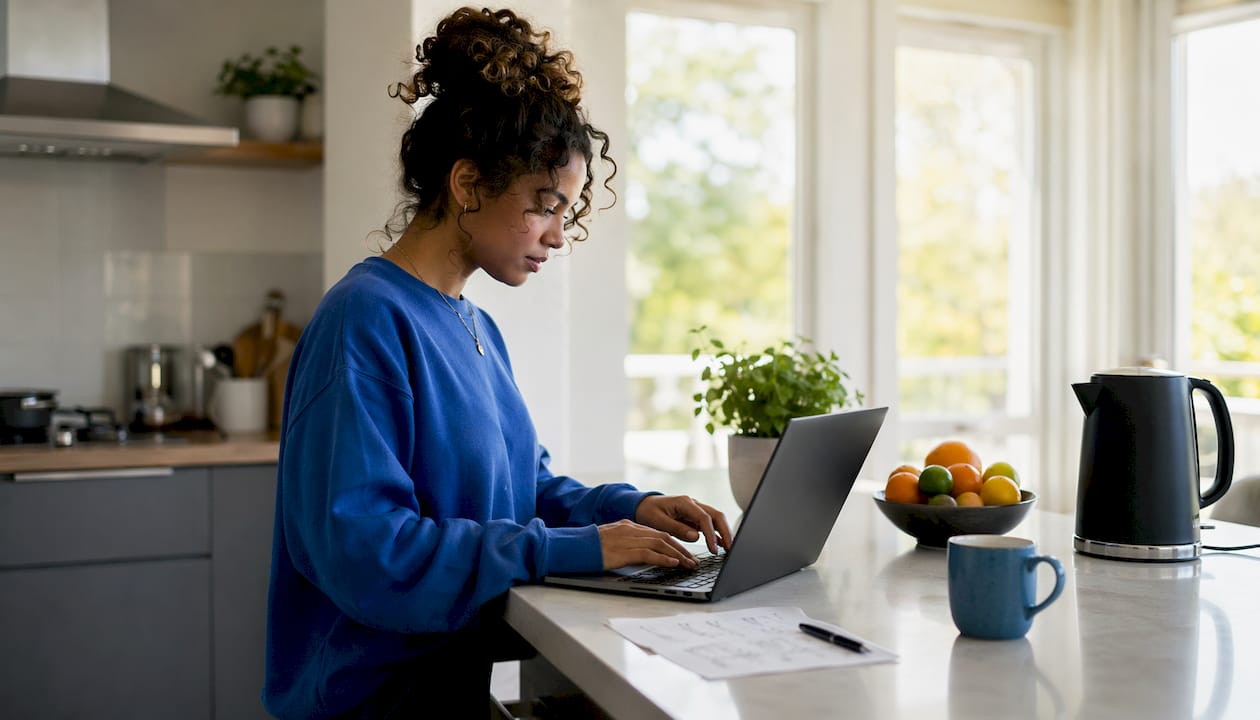 User browsing online game selection on laptop