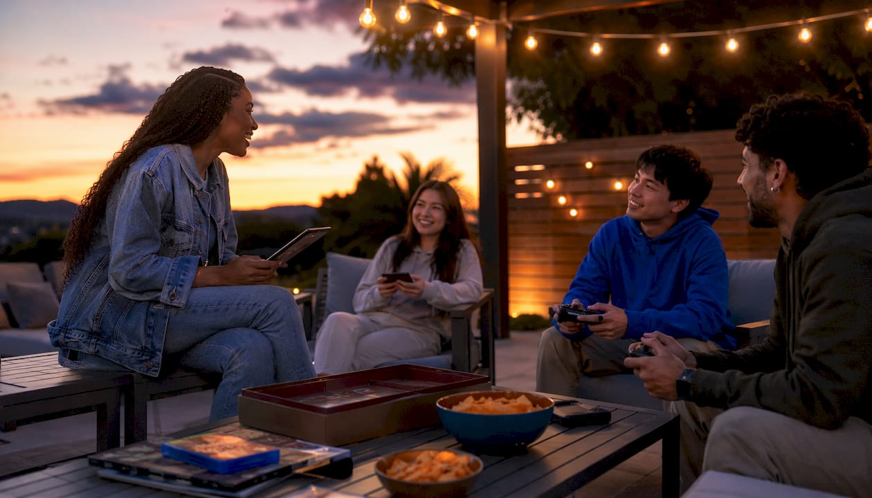Person gathering game preferences from friends