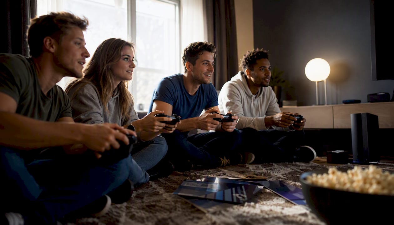 Group gaming with various controllers