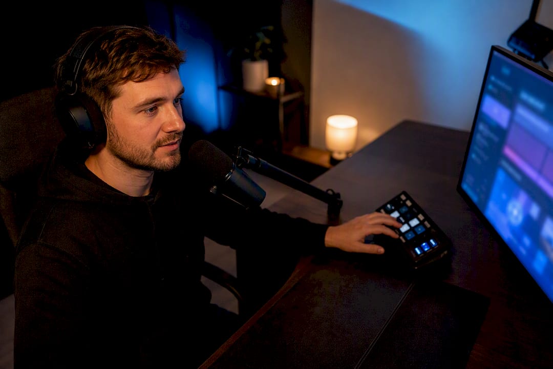 Streamer preparing a live multiplayer game night