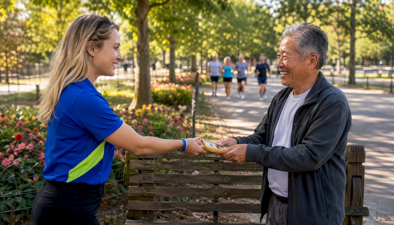 Hands exchanging cash payment for car sale