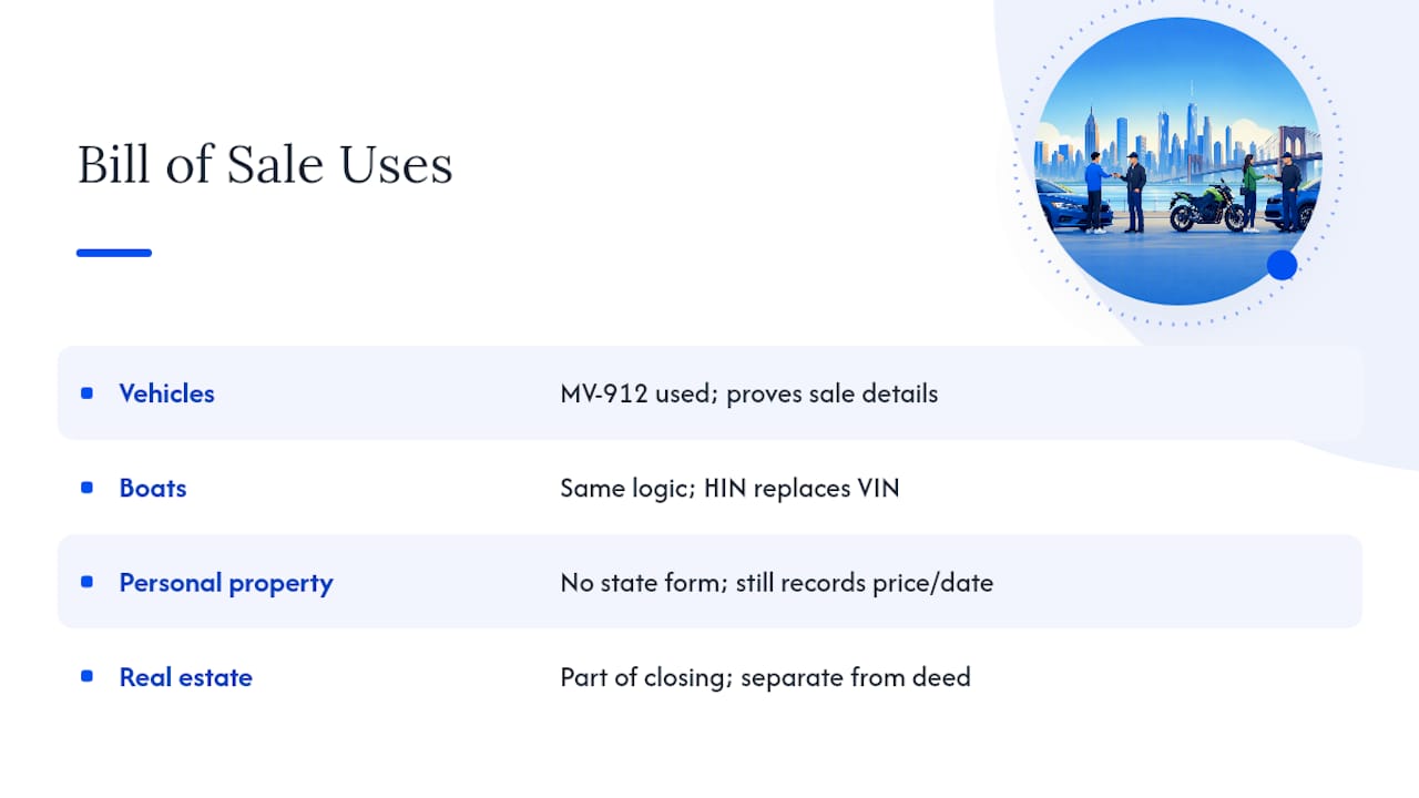 Why a Bill of Sale Matters Beyond Cars — overview diagram