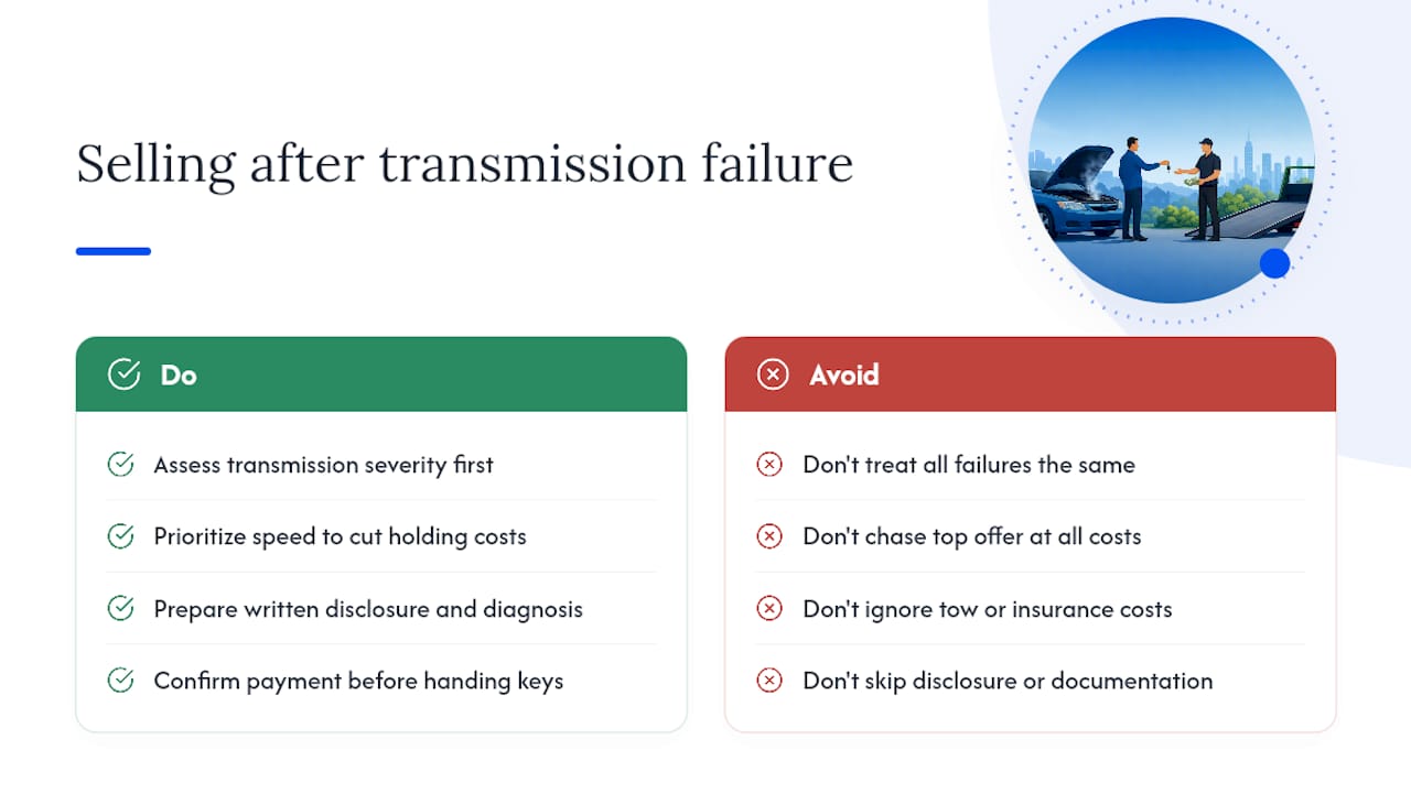 What the Guides Get Wrong About Selling a Broken-Down Car — overview diagram