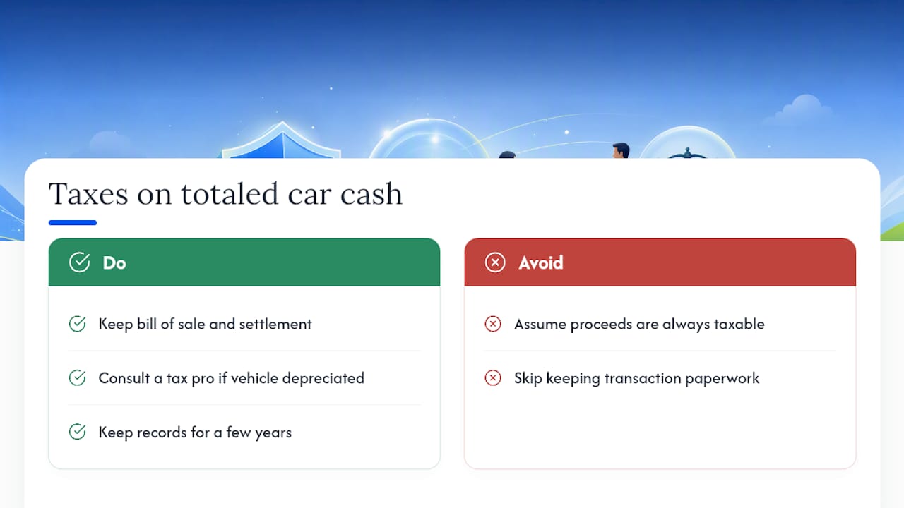 Do You Owe Taxes on Money From a Totaled Car Sale? — overview diagram