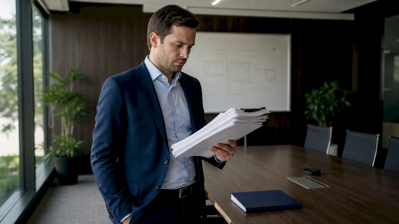 Lawyer examining OSHA inspection reports