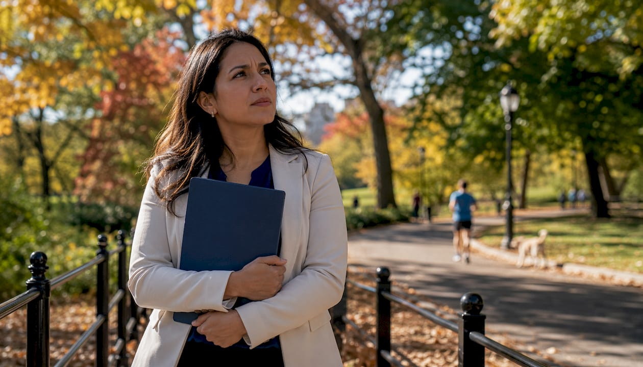 Woman contemplating legal attorney red flags