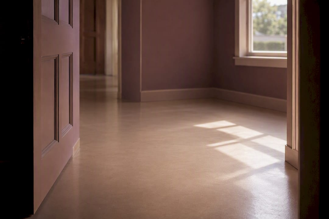 Clear floor space next to doorway for wheelchair maneuvering