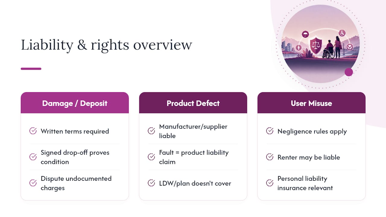 Legal liabilities and your rights as a renter in BC — overview diagram