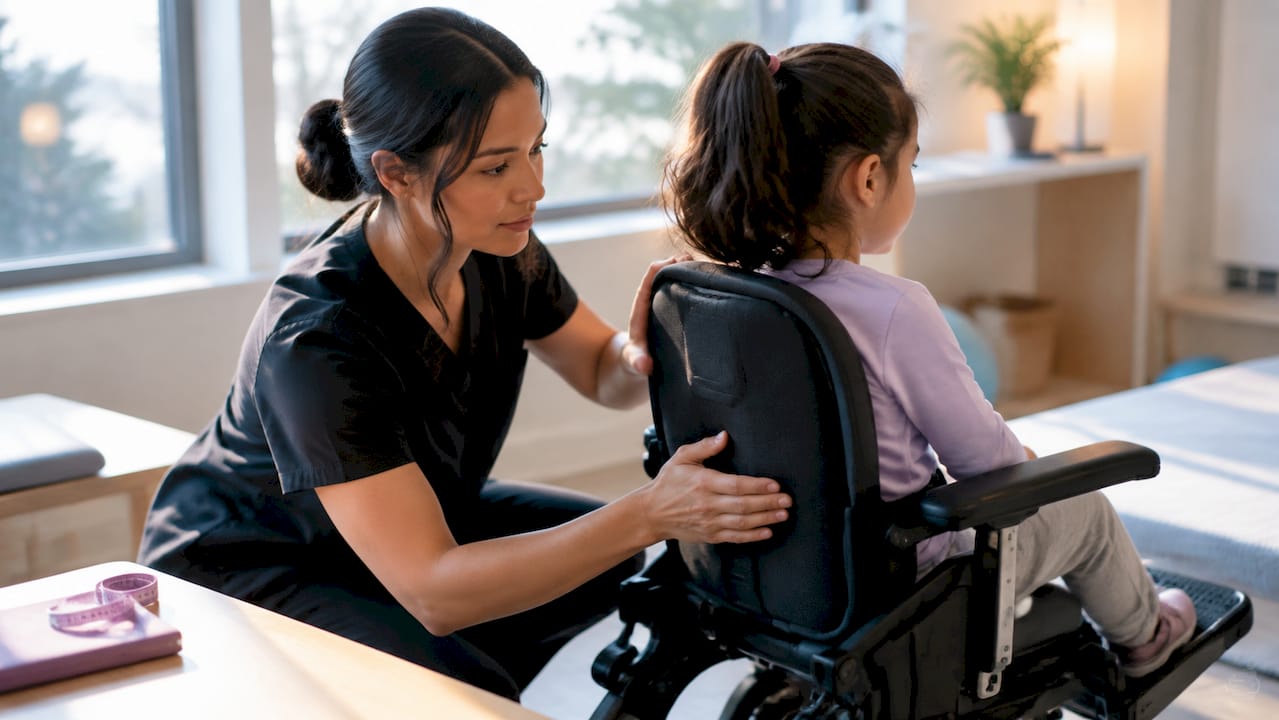 Measure tonight, rent tomorrow: Burnaby pediatric wheelchairs, OT sized