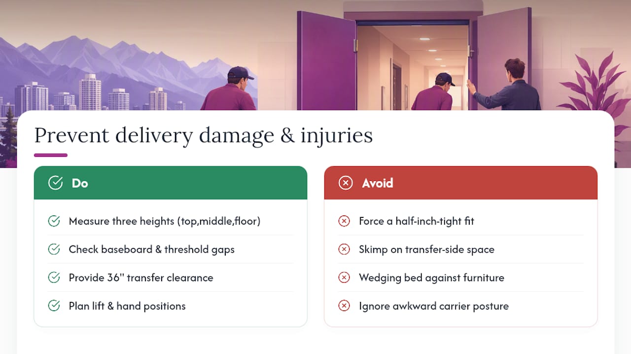 Why clearance mistakes lead to damaged walls and injuries — overview diagram