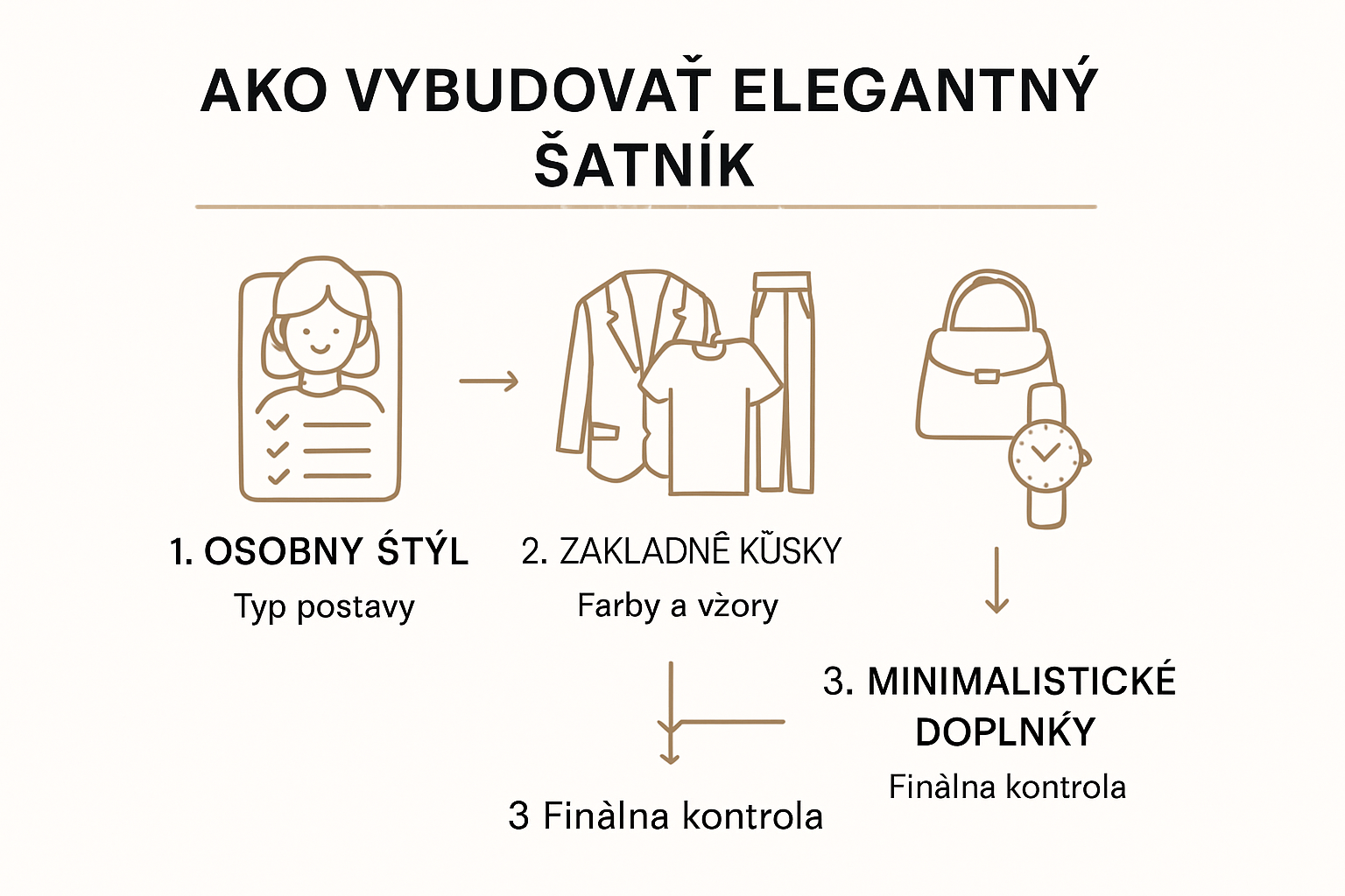 Process infographic for building an elegant wardrobe