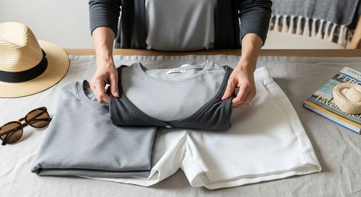 vrstvenie letného oblečenia dovolenka