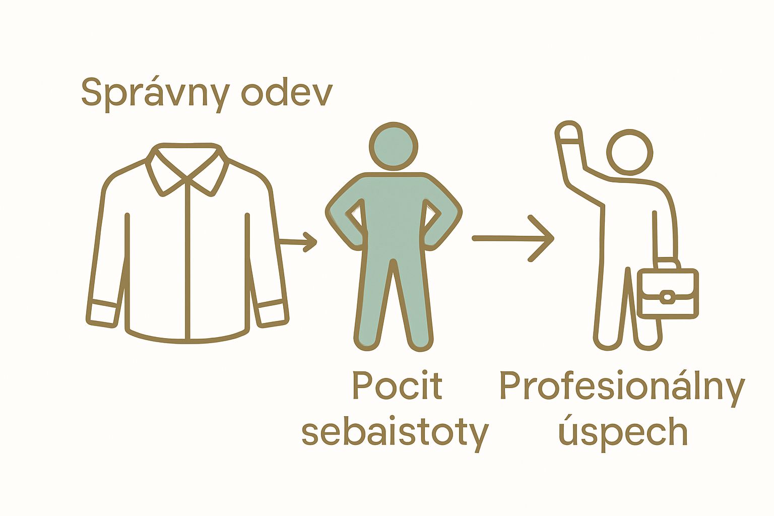 Infographic showing link between clothing, confidence, and success