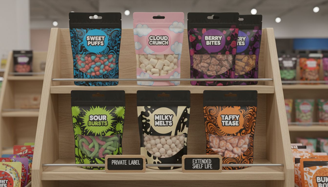 freeze dried candy display