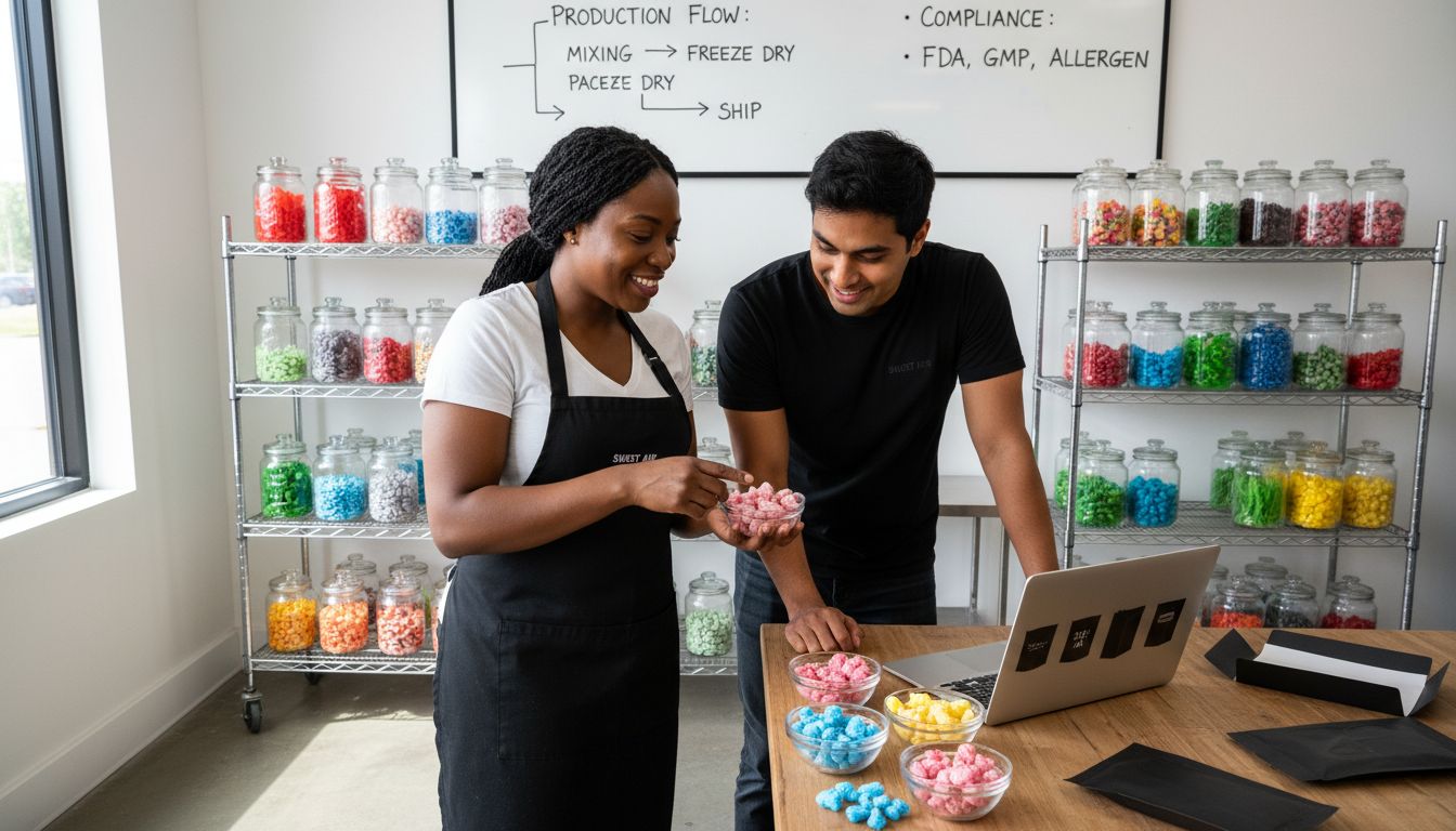 candy production packaging
