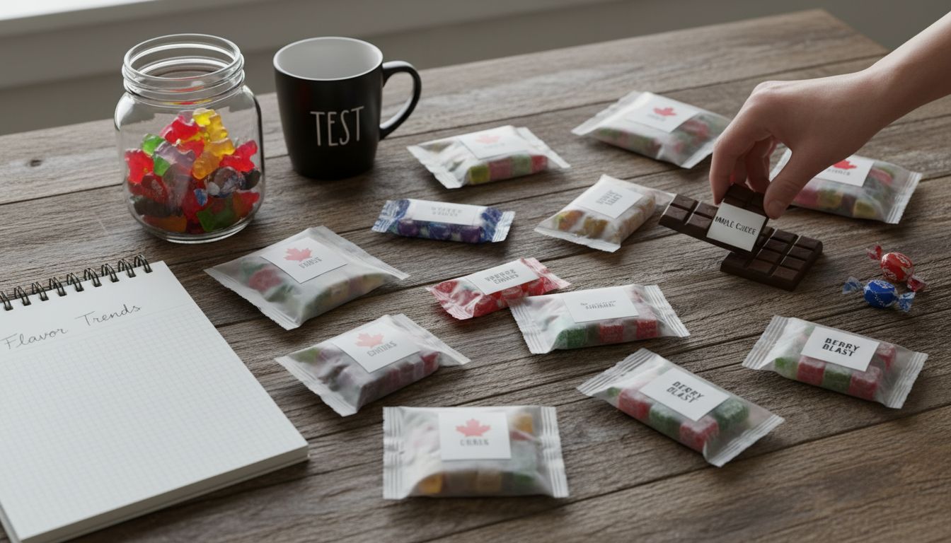 Variety of private label Canadian candies