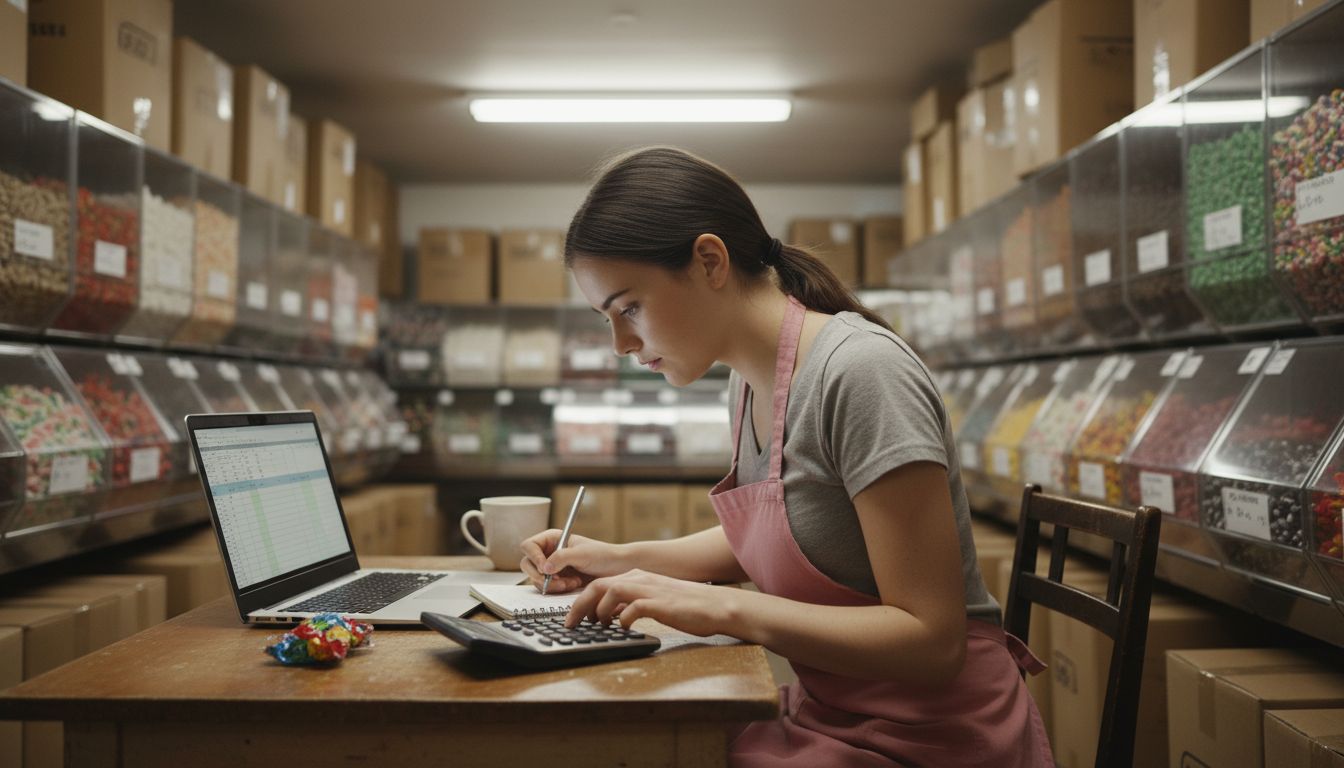 Counting retail candy cost in backroom