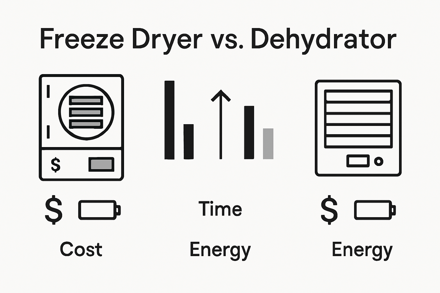 Infographic cost and energy freeze dryer vs dehydrator