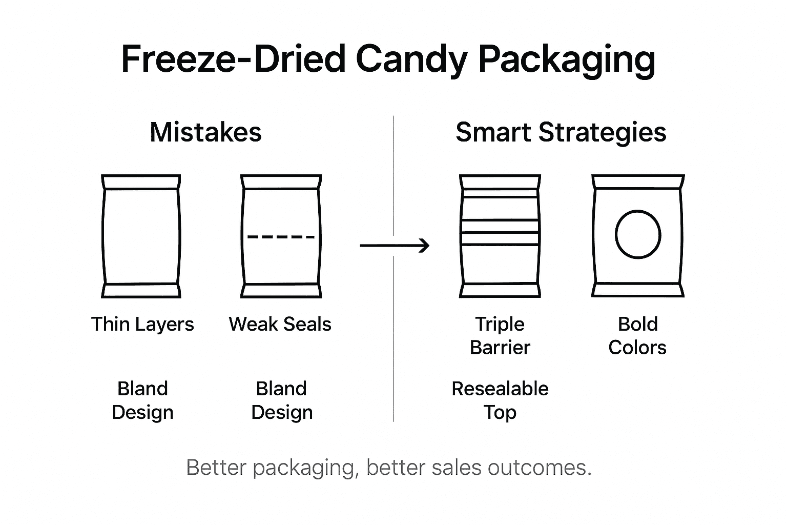 Infographic of packaging mistakes and smart strategies