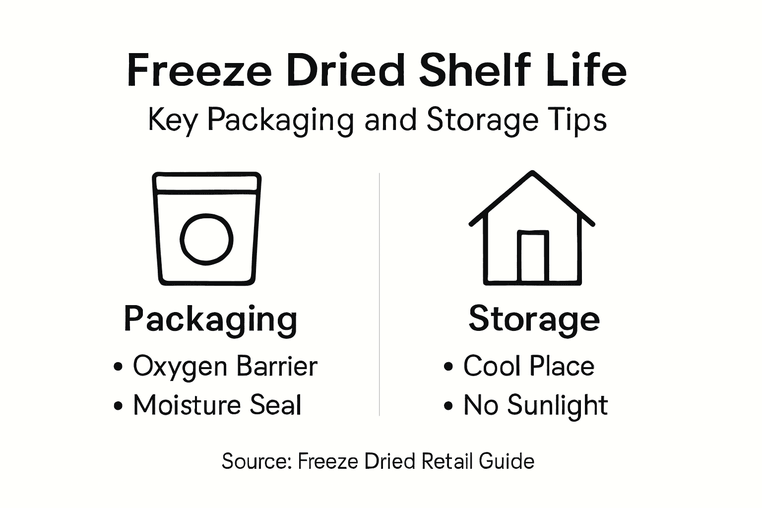 Infographic with packaging and storage tips