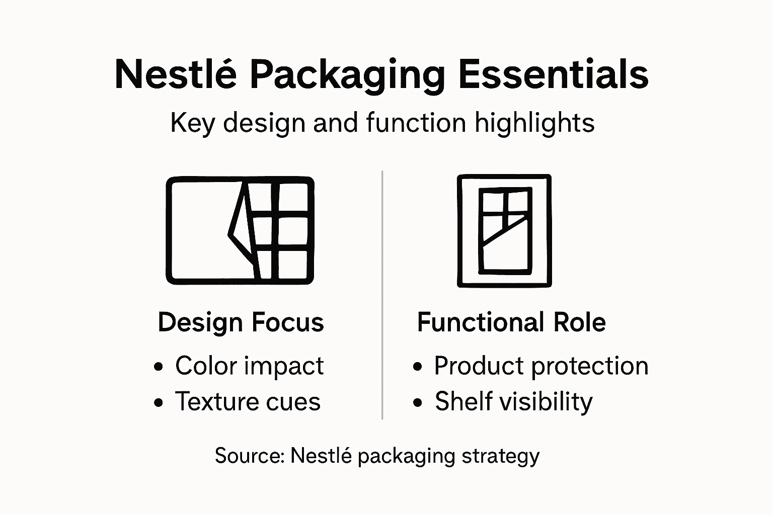 Infographic of Nestle chocolate packaging features