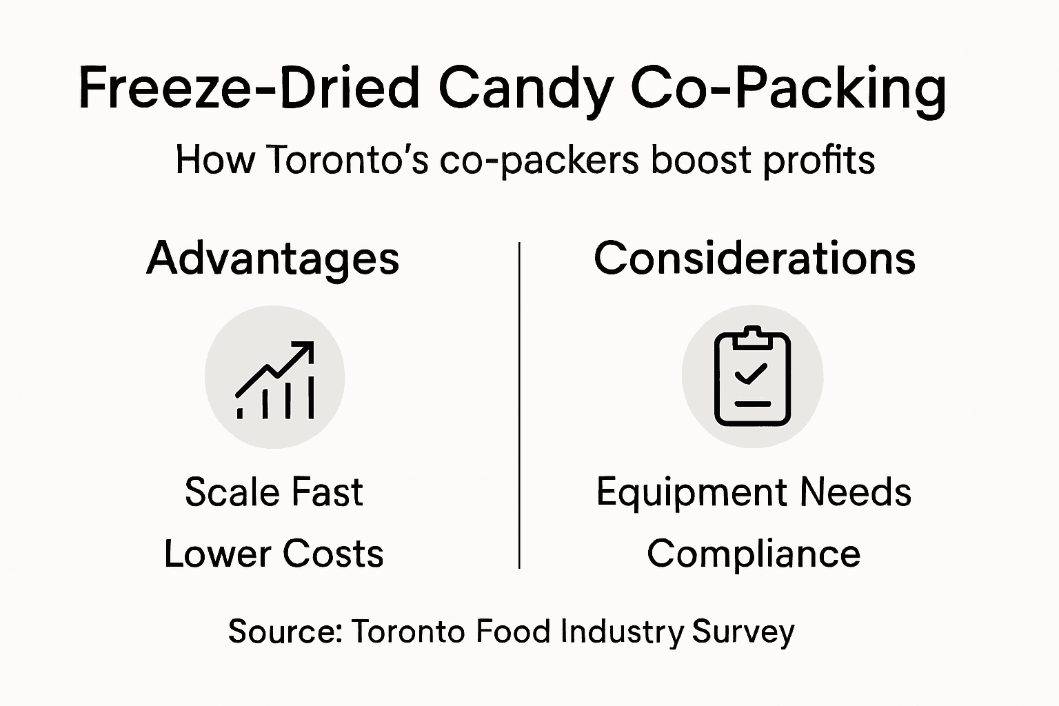 Infographic freeze-dried candy co-packing benefits