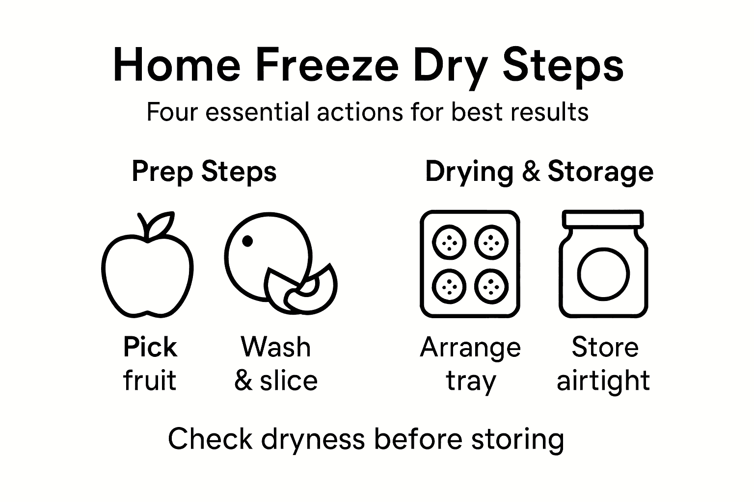 Infographic on freeze drying fruit process