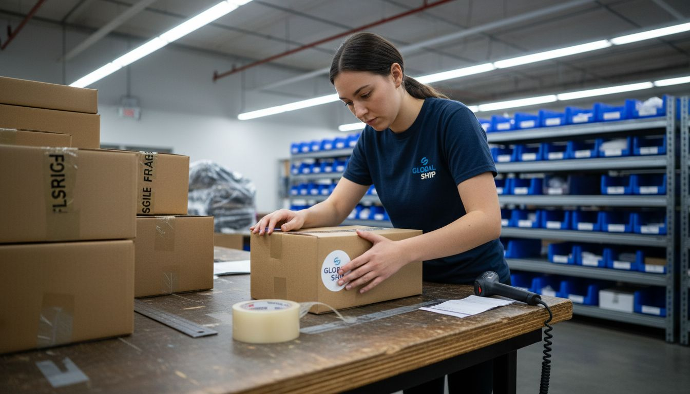 Worker branding and packing products for Amazon