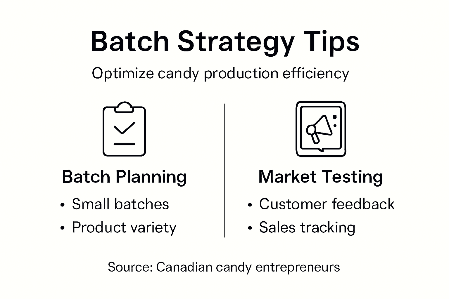 Infographic on optimizing batch process for candy