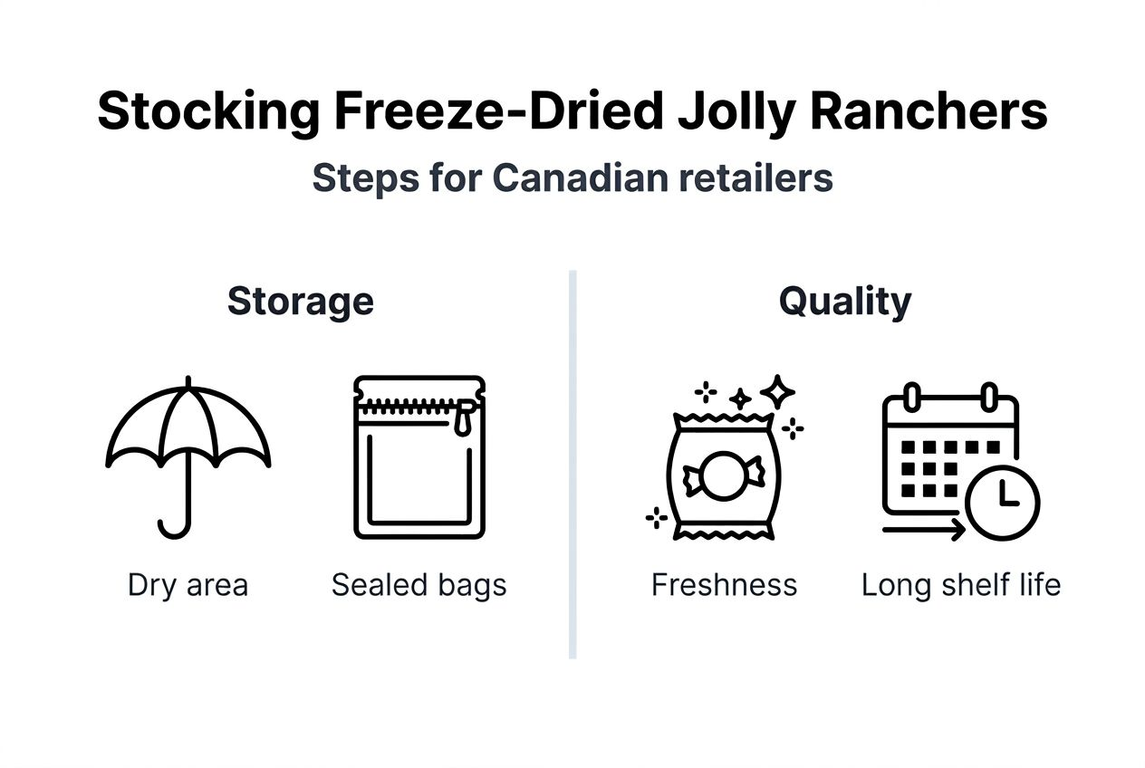 Infographic showing stocking process and quality steps