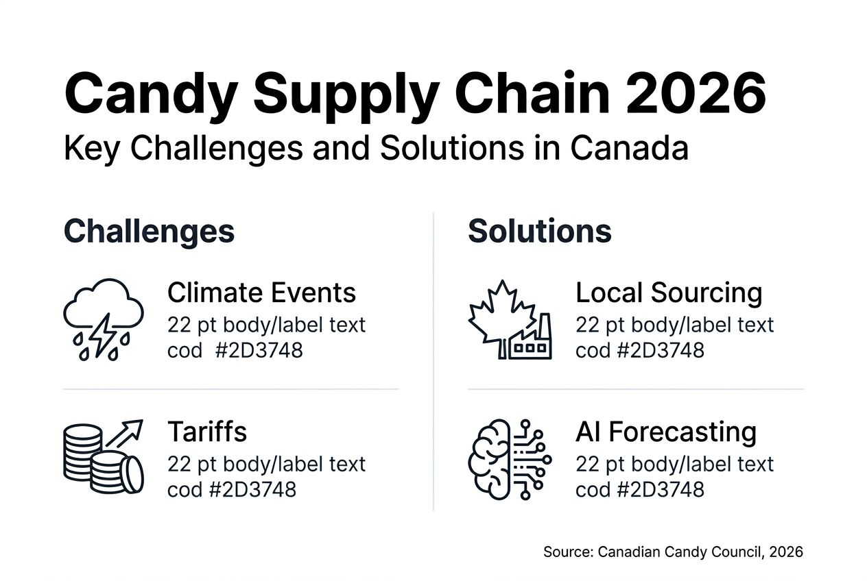 Infographic outlines candy supply chain challenges and solutions