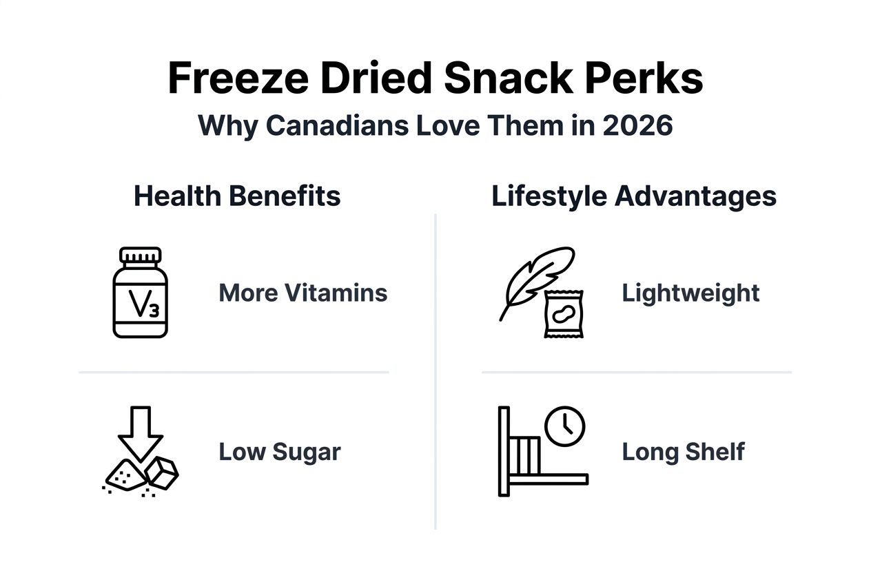 Infographic showing health and convenience benefits