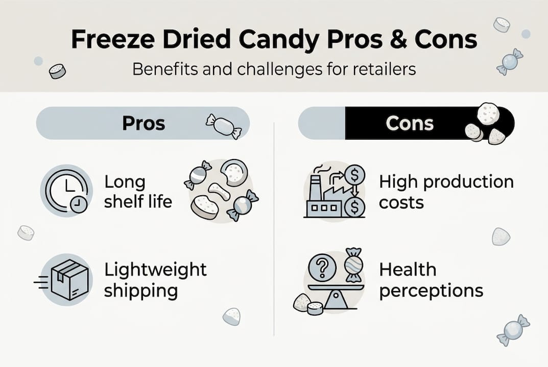 Infographic freeze dried candy pros and cons