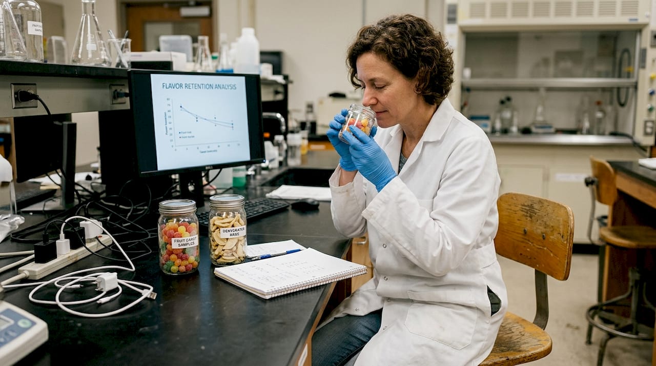 Food scientist compares candy aroma in lab