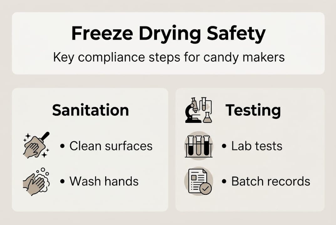 Infographic of freeze-drying safety checkpoints