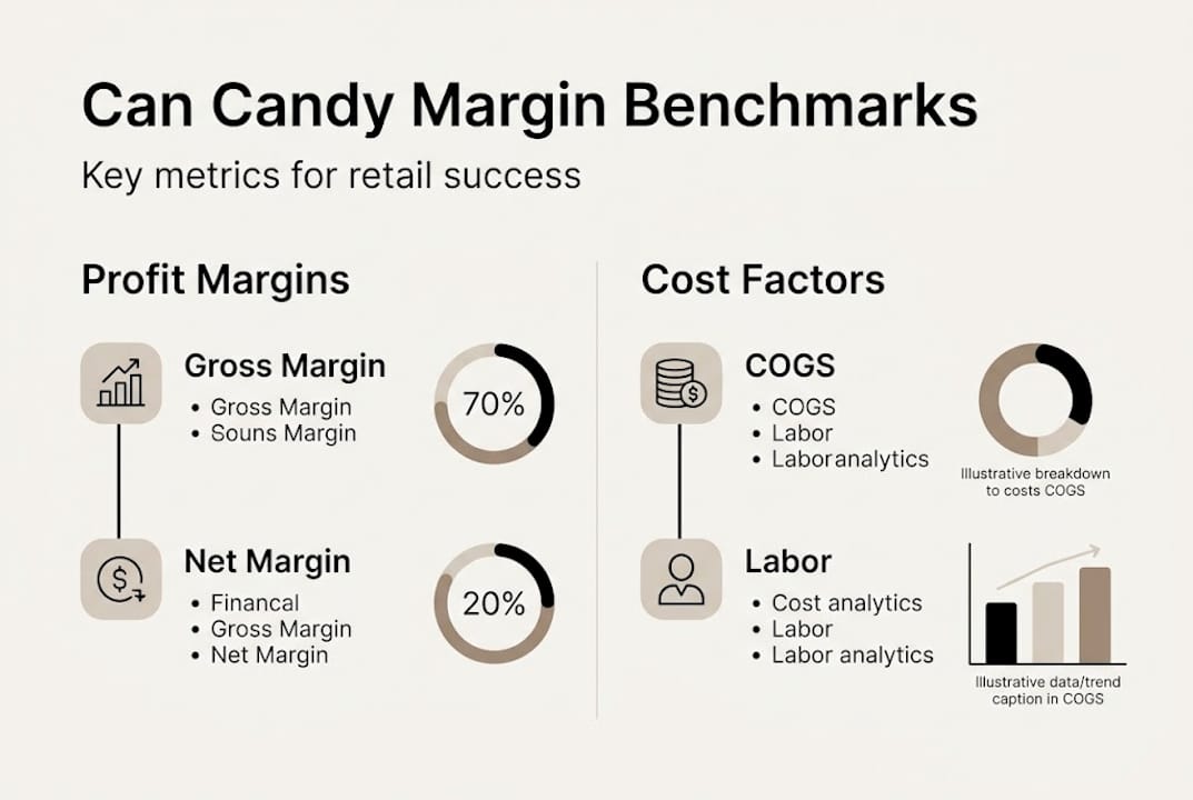 Infographic comparing profit margin benchmarks