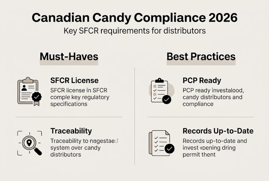 Infographic on candy SFCR compliance essentials