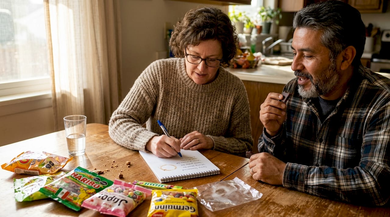 Pair sampling multicultural candy flavors