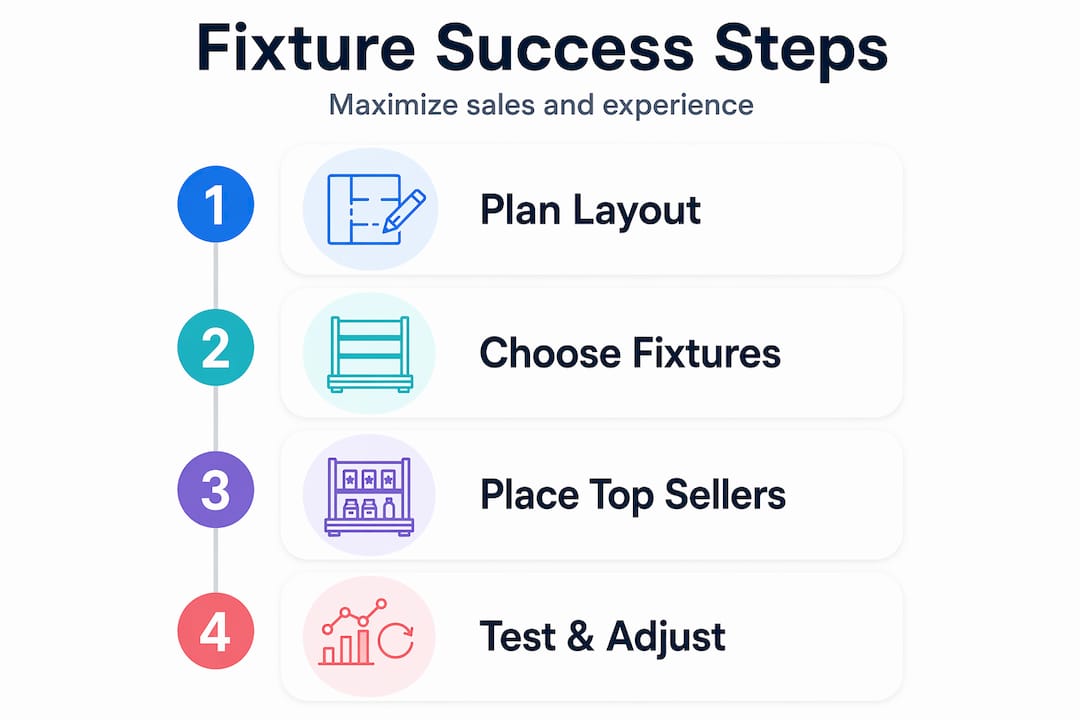 Infographic outlining steps for fixture success
