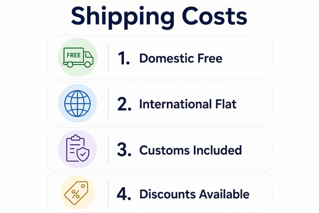 Infographic showing shipping cost steps for Canadian snacks
