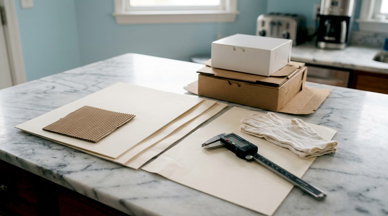 Food-safe cake box materials and tools